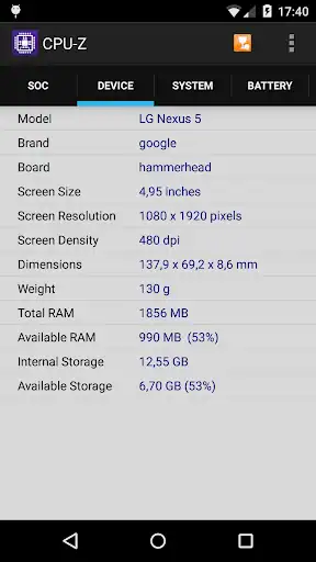 سی پی یو زد CPU-Z - اسکرین‌شات 2