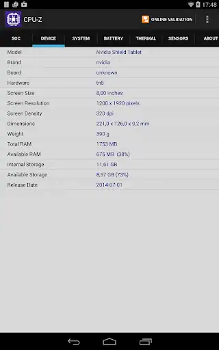 سی پی یو زد CPU-Z - اسکرین‌شات 9