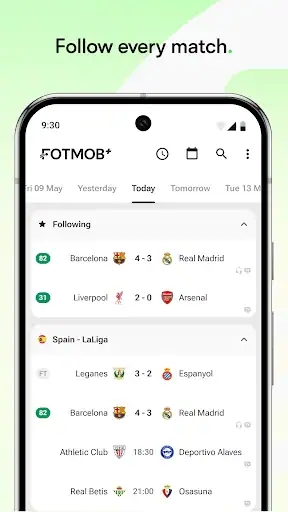 پیگیری نتایج فوتبال FotMob - اسکرین‌شات 1